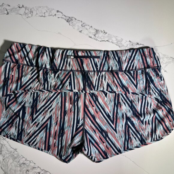 Smartwool - Merino Sport Lined Shorts - Navy/dusty rose/Light Blue - Size XL - Picture 5 of 14